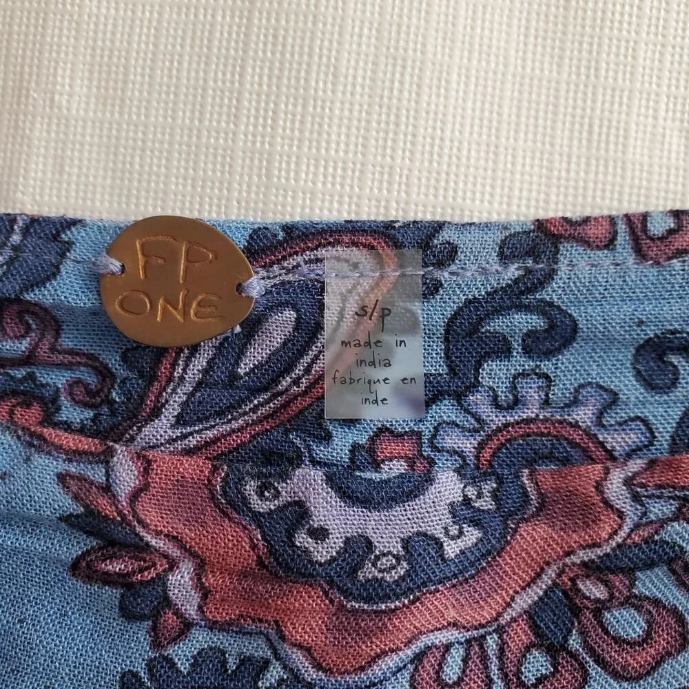 Free People Women's Multicolor Palazzo Pants Paisley Wide-Leg Size Small (C-6) - Picture 10 of 12